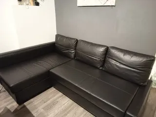 Sofá Cama Chaise Longue Negro