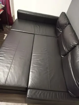 Sofá Cama Chaise Longue Negro