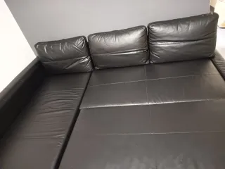 Sofá Cama Chaise Longue Negro
