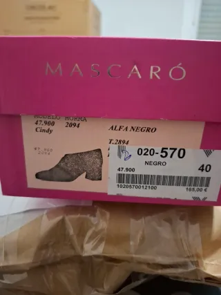 Zapatos Mascaró Negros Talla 40