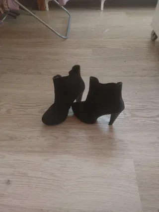 Botín negro tacón plataforma