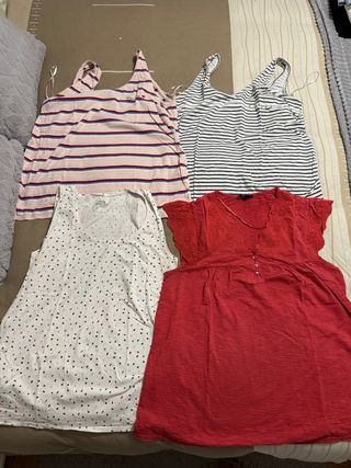 Lote 4 Camisetas Premamá