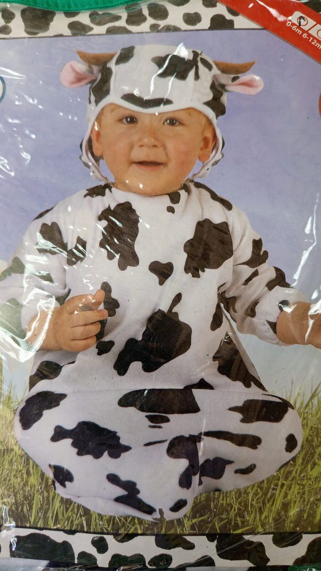 Disfraz de Vaca para Bebé 0-6 meses Nuevo