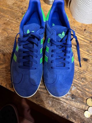 Adidas Gazelle azules y verdes