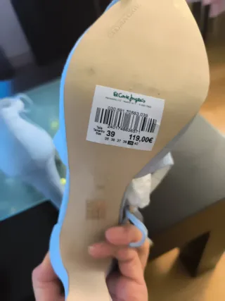 Zapatos de tacón azul