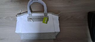 Borsa Carpisa bianca e grigia