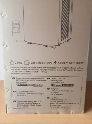 Aire Acondicionado Portátil Blanco