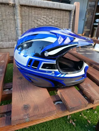Casco Moto/Quad Azul y Negro