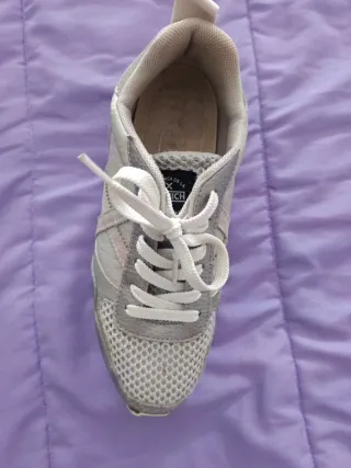 Zapatillas deportivas mujer grises y rosas