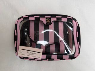 Neceser Victoria's Secret Rayas Rosa y Negro