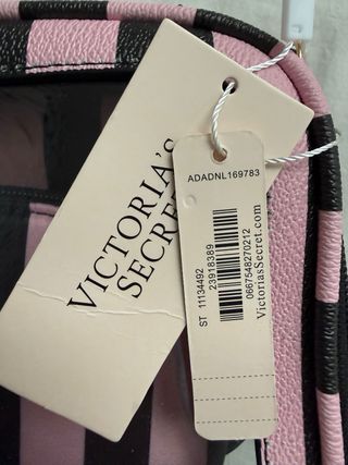 Neceser Victoria's Secret Rayas Rosa y Negro