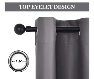 2 Tende Opache Grigie Isolanti 140x245