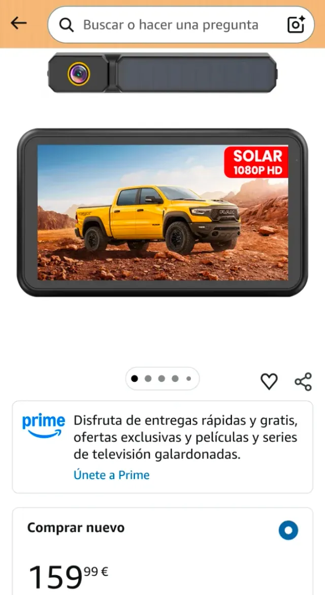 Cámara Marcha Atrás Solar Inalámbrica