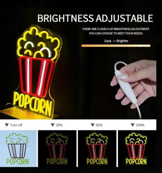 Lampada Neon LED "Popcorn"