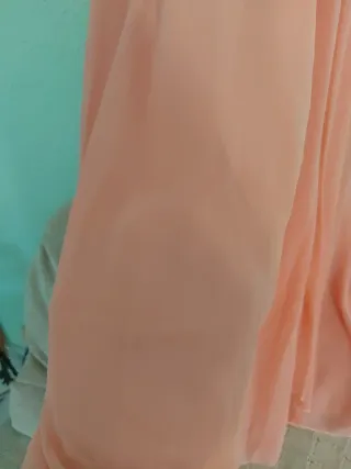 Vestido largo rosa con pedrería