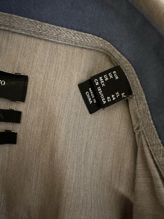 Camisa de vestir gris hombre talla 52.