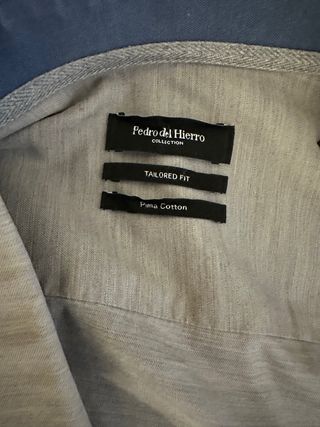 Camisa de vestir gris hombre talla 52.