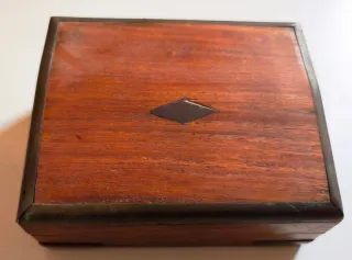 4 cajas madera tallada artesanales, incrustaciones