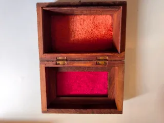 4 cajas madera tallada artesanales, incrustaciones