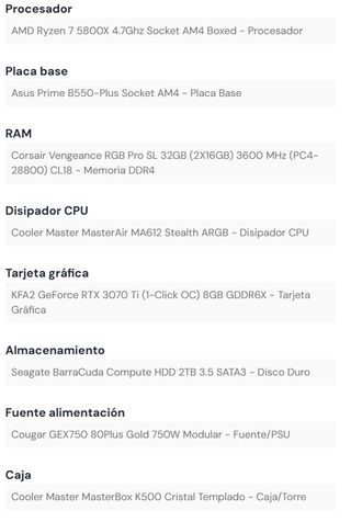 Ordenador Gaming - Sobremesa