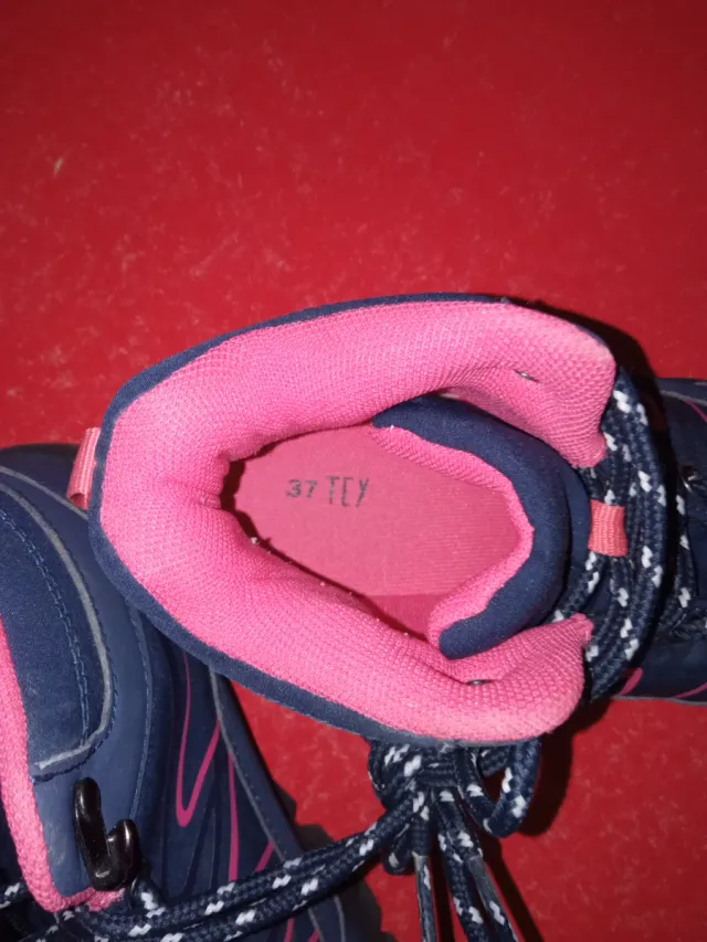 Botas de montaña niño/niña azul y rosa T37