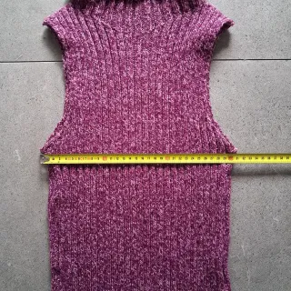 Chaleco punto cuello alto mujer Bershka