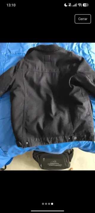 Cazadora vaquera negra borreguillo