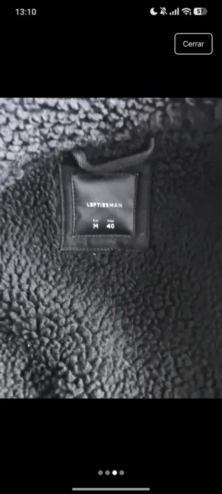 Cazadora vaquera negra borreguillo