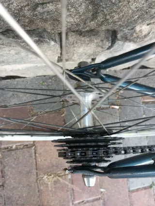 Bicicleta carretera clásica simple fixie, talla 56