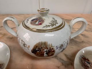 Juego La Cartuja Pickman S.XIX (Azucarero y 3 serv