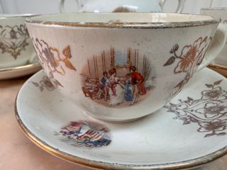 Juego La Cartuja Pickman S.XIX (Azucarero y 3 serv