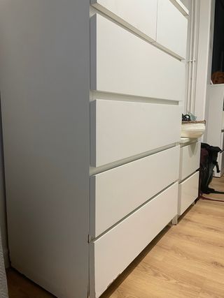 Cómoda Malm 6 cajones Ikea Blanca