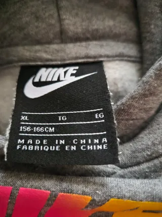 Sudadera Mujer Nike Gris Capucha Talla XL