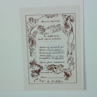 ACQUAFORTE GINO GANDINI PAESAGGIO 66/75 1984