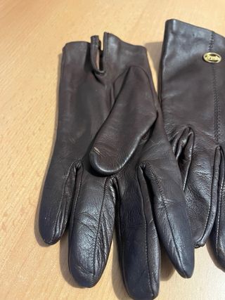 Guantes de Piel Hermes Mujer Marrones Vintage