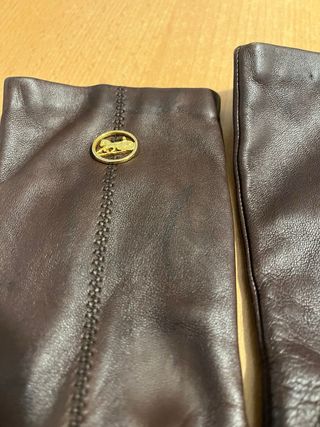 Guantes de Piel Hermes Mujer Marrones Vintage