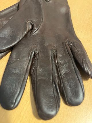 Guantes de Piel Hermes Mujer Marrones Vintage