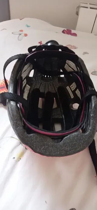 Casco bici niña rosa gatos