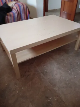 Mesa de centro madera beige