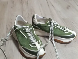 Zapatillas Jimmy Choo Verde y Blanco