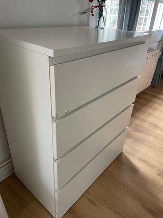 Cómoda Ikea MALM 4 cajones blanca