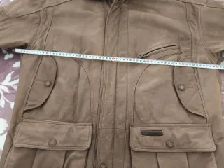 Chaqueta de piel hombre verde oliva