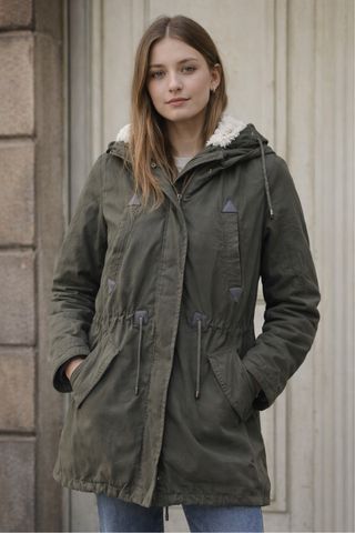 Abrigo Mango verde mujer Talla XS