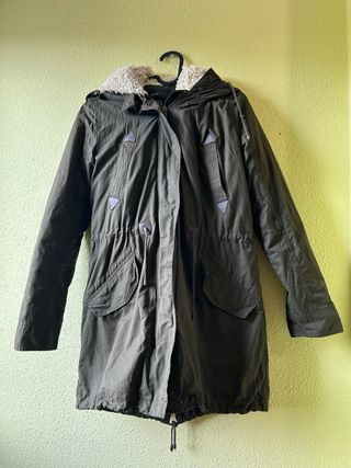 Abrigo Mango verde mujer Talla XS