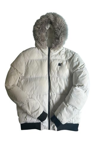 Plumas Sik Silk Blanco con Capucha