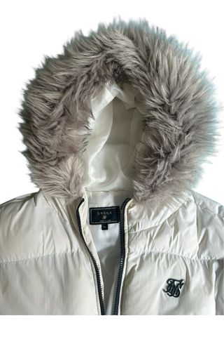 Plumas Sik Silk Blanco con Capucha