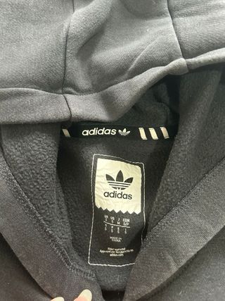 Sudadera Adidas Talla S Negra y Roja