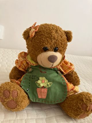 Lote 2 peluches: gato y osita