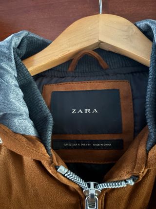 Chaleco Zara Hombre Marrón con Capucha