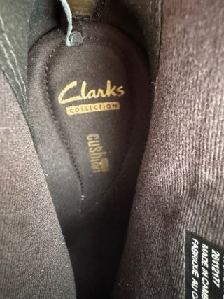 Botas Clarks Piel Tacón Negras Talla 38